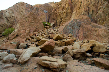 mountains and rock formations in the sinai desert 