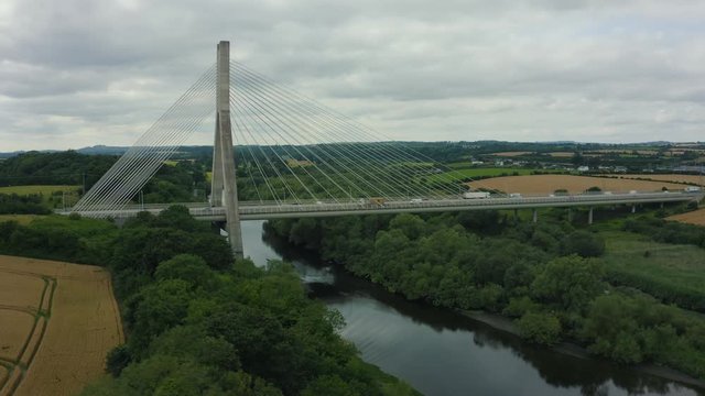 The Mary McAleese Boyne Valley Bridge is a cable-stayed bridge in County Meath, and Co Louth, Ireland. It spans the Boyne River west of Drogheda on the county boundary between Co Meath and Co Louth.