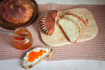 Pastry. Fragrant homemade sourdough bread.