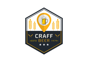 Craft beer logo vector illustration