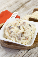 risotto au poulet et morilles