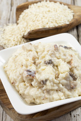 risotto au poulet et morilles