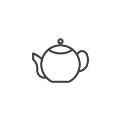 Teapot line icon. linear style sign for mobile concept and web design. Tea pot outline vector icon. Symbol, logo illustration. Vector graphics