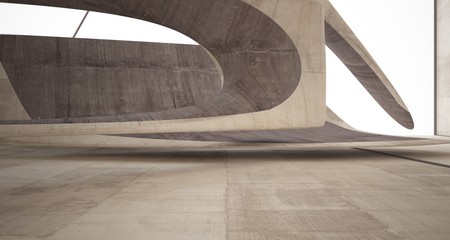 Empty dark abstract concrete smooth interior . Architectural background. 3D illustration and rendering