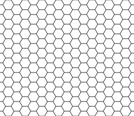 Hexagon seamless pattern honeycomb line stroke editable