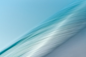 Surf. Line Art, Abstract Background Seascape, Motion Blur, Long Exposure. Blue, Turquoise Colors