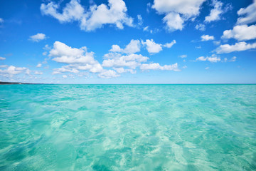 Fototapeta na wymiar Clear aqua blue water on Fraser Island Hervey Bay Queensland Australia