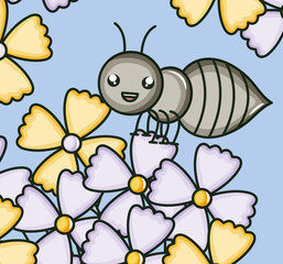 cute ant insect kawaii character