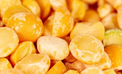Pea grain as an abstract background