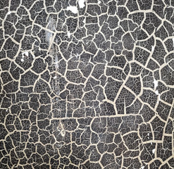 Old cracked paint on the wall