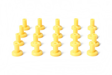 Yellow cork rubber silicone sealing format for industry.