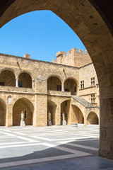 Palace of the Grand Master court, Rhodes Island, Greece