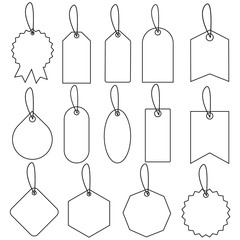 Set of sale tags and labels illustration., template shopping labels Vector . Blank, discount and price tags on paper. Special offer. 