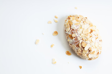 sweet bread with almond slices