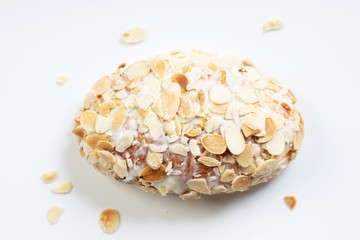 sweet bread with almond slices