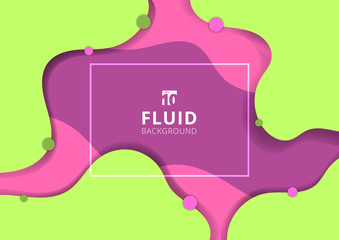 Abstract fluid dynamic style banner web design green and pink bright color background. Creative liquid for poster, web, landing, page, cover, ad, greeting card, promotion, brochure.