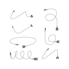 arrows and bows vector set