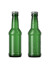 Empty Green Beer Bottle