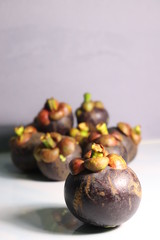 mangosteen on plate