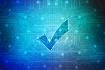 2d illustration Checkbox Tick