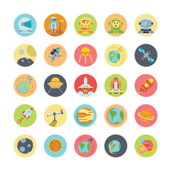 space icon,astronomy icon set with spaceman star comet planet moon rocket ufo alien,eps 10