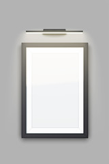 Picture frame with light in gallery