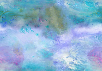 Fototapeta na wymiar Abstract seamless background, hand-painted texture, watercolor painting, splashes, drops of paint, paint smears. Design for backgrounds, wallpapers, covers and packaging.