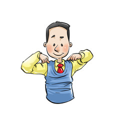 illustration of a boy