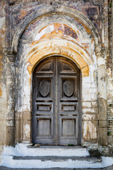 old wooden church door, Rhodes, Greece - 282585517