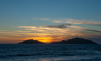 Mazatlan Mexico sunset at coast ocean