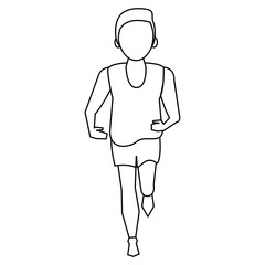 fitness sport lifestyle workout cartoon in black and white