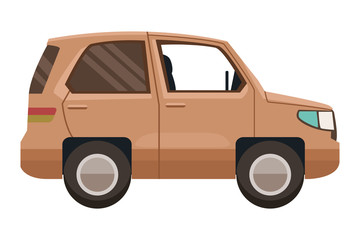 SUV car vehicle sideview cartoon