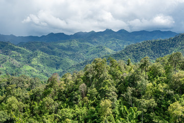 Naklejka premium Landscape of mountain with clouds.