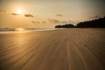 Sunset on Khao Lak beach.Phang nga, Thailand.