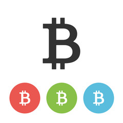 Bitcoin crypto currency vector icon
