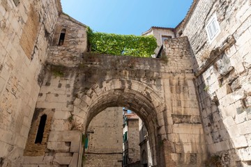 Fototapeta na wymiar Stone wall in Split in Croatia