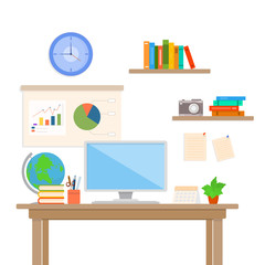 vector illustration of workspace