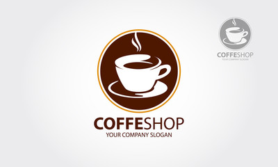 Coffee Shop vector logo template. Can be used as coffee shop brand, cafe, restaurant, apparel designs, posters, stamps, etc.