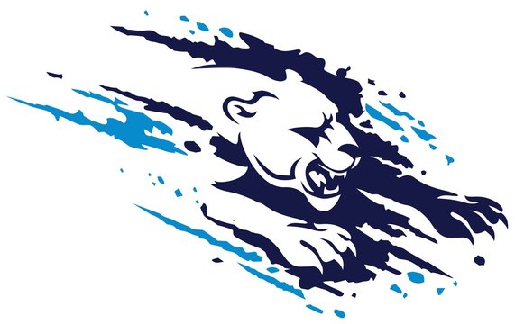 Panther splash ragged icon design