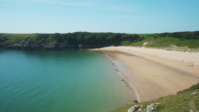 Over looking Barafundle Bay