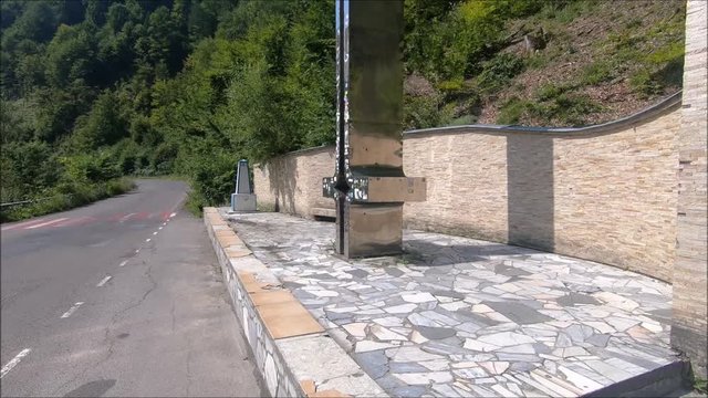 Center of Europe - monument - nearby Rakhiv - Ukraine.Carpathian National Nature Park.