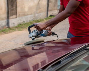 Car Detailing  with cleaning Tools. 