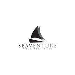 Fototapeta premium Sail boat logo design template vector isolated