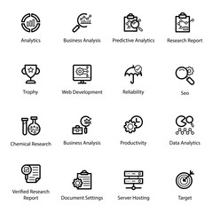 Business Data Line Icons Pack 