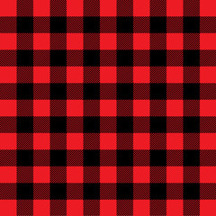 Red & Black Plaid Pattern