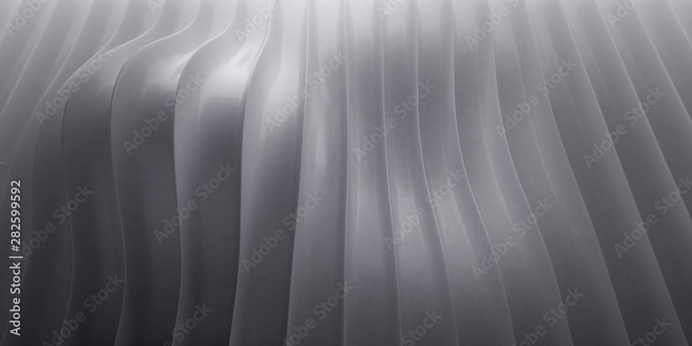 Poster Abstract of concrete space with sun light cast shadow on the surface,Smooth structure design,Perspective of brutalism  architecture,3d rendering	