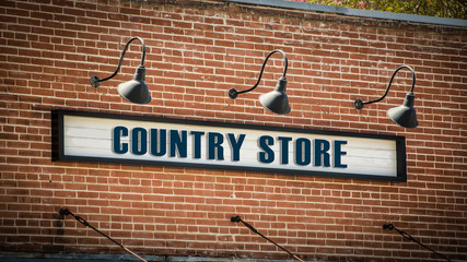 Street Sign to Country Store
