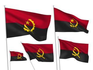 Vector flags of Angola