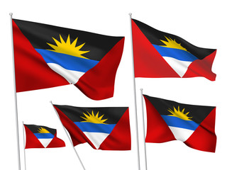 Vector flags of Antigua and Barbuda