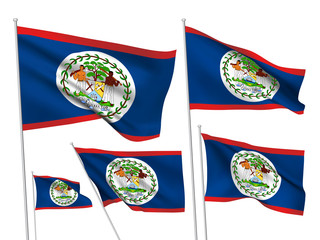 Vector flags of Belize
